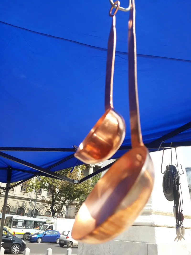 Copper ladles hanging for sale