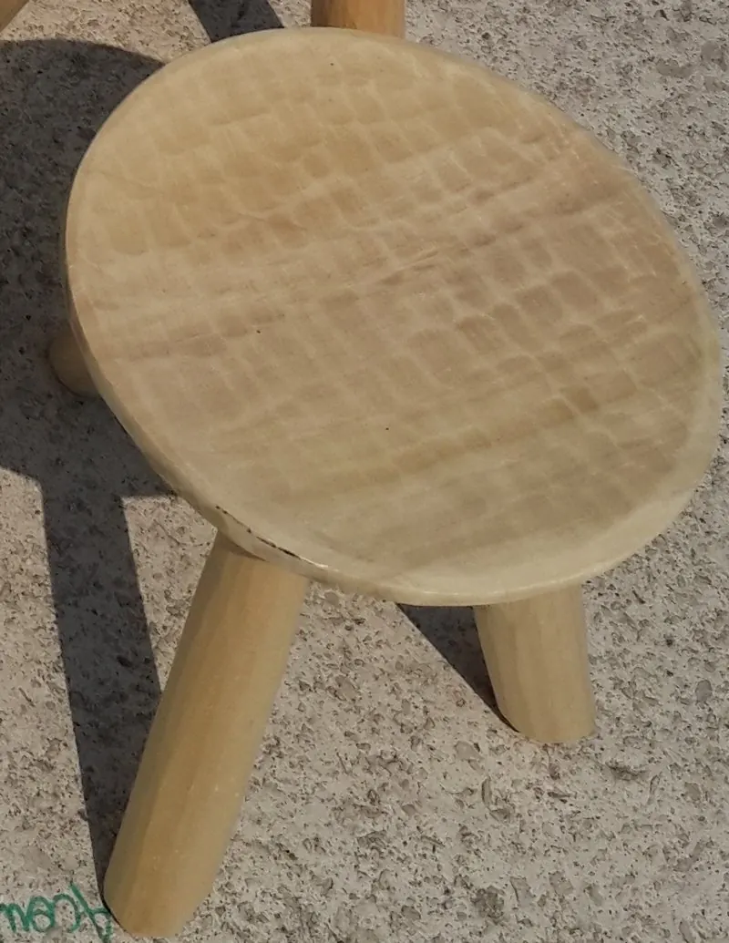 Carved wooden stool