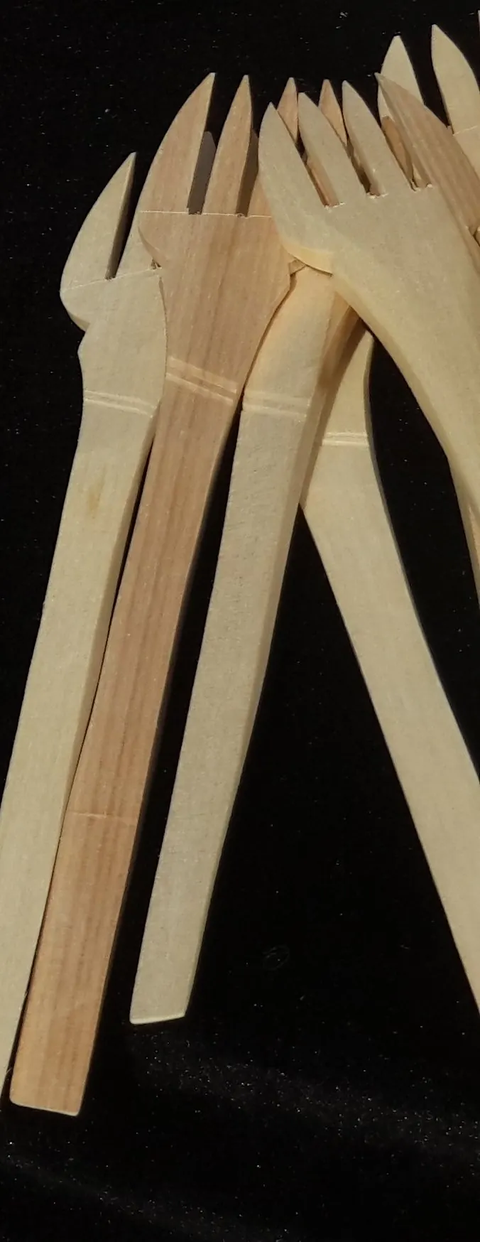 Wooden forks and knives