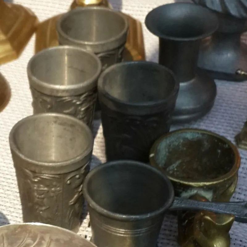 Pewter cups